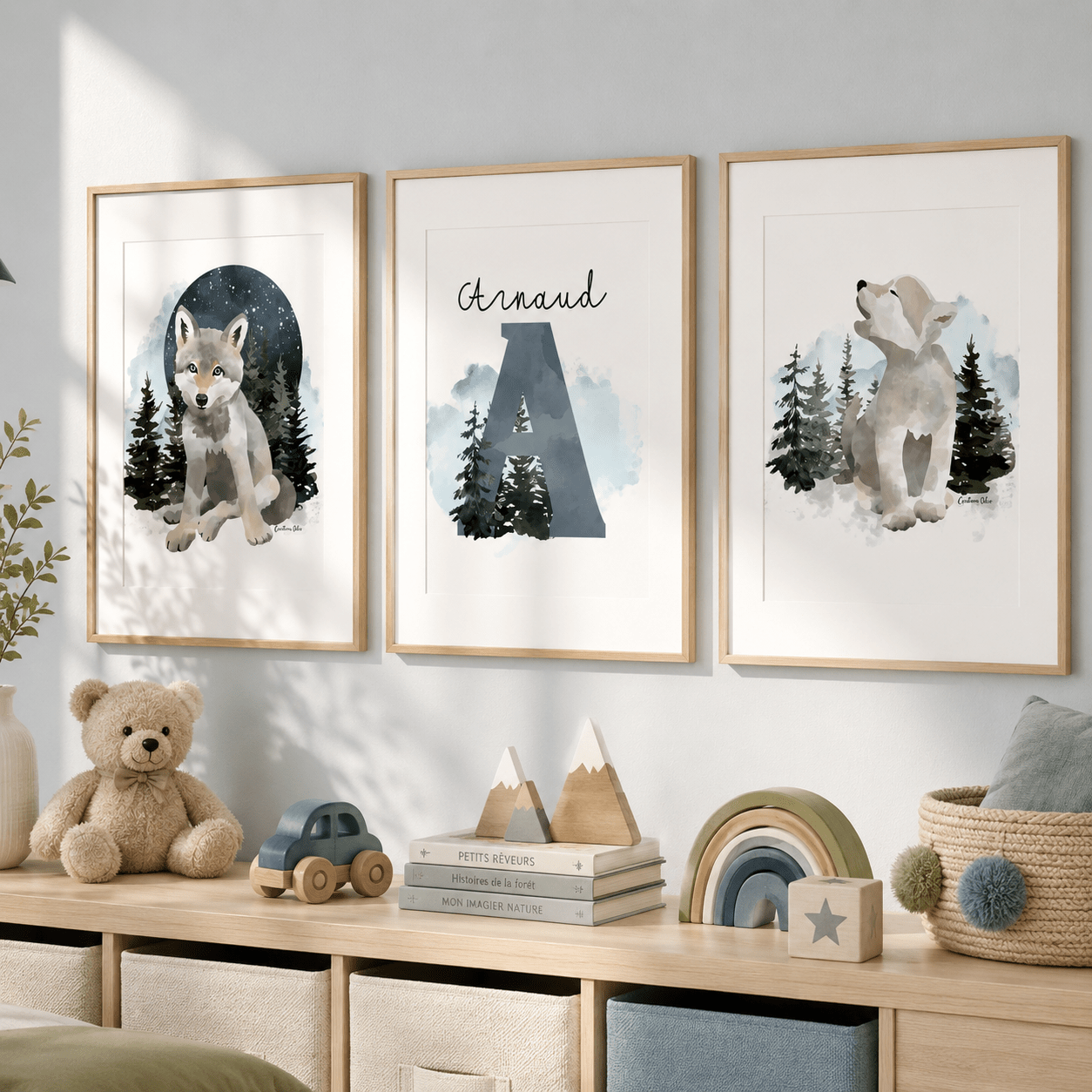 Affiches chambre enfant - Les petits louveteaux - Affiche - Créations Odie
