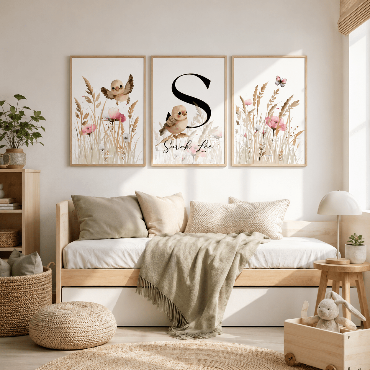 Affiches chambre enfant - Oiseaux et fleurs - Affiche - Créations Odie