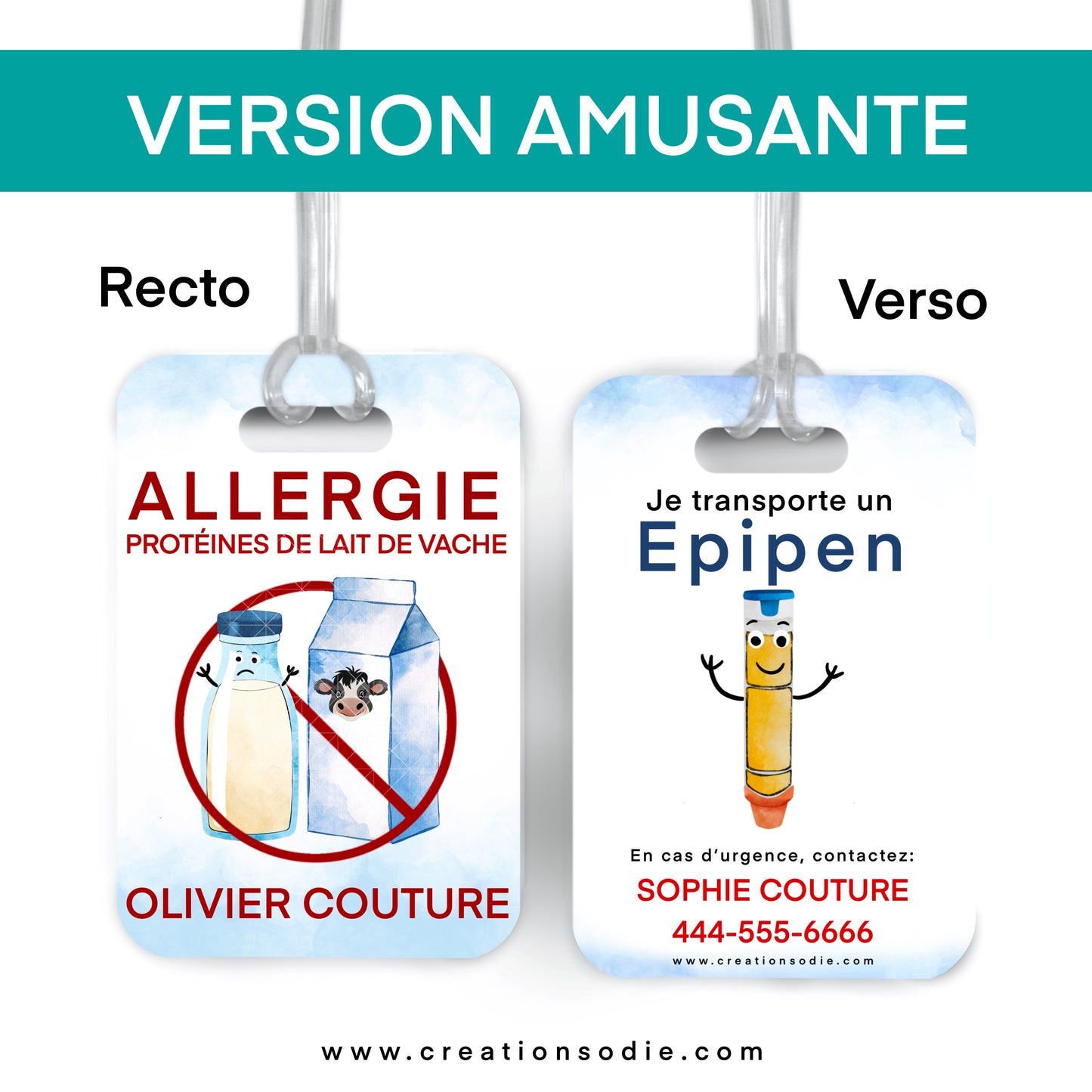 Étiquette d’alerte - Protéines de lait de vache