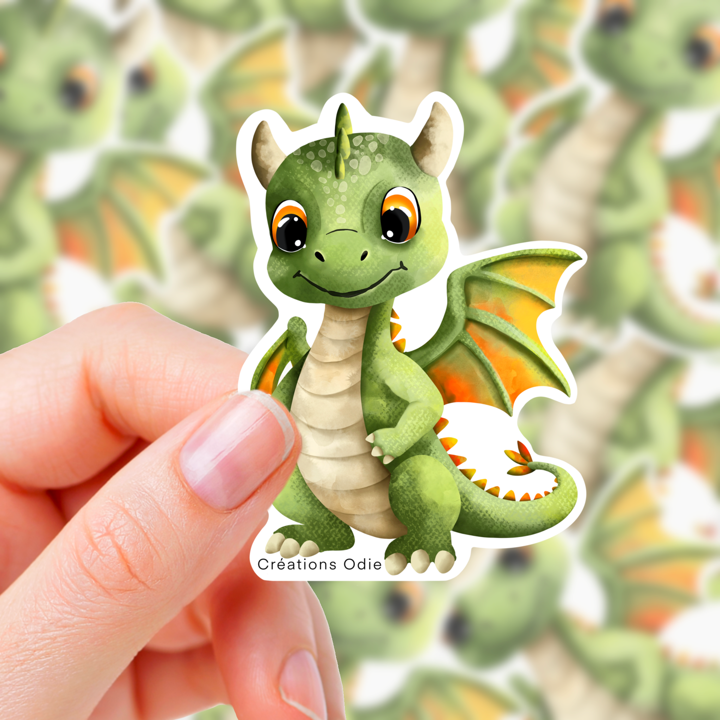 Autocollant vinyle Dragon - Autocollants - Créations Odie