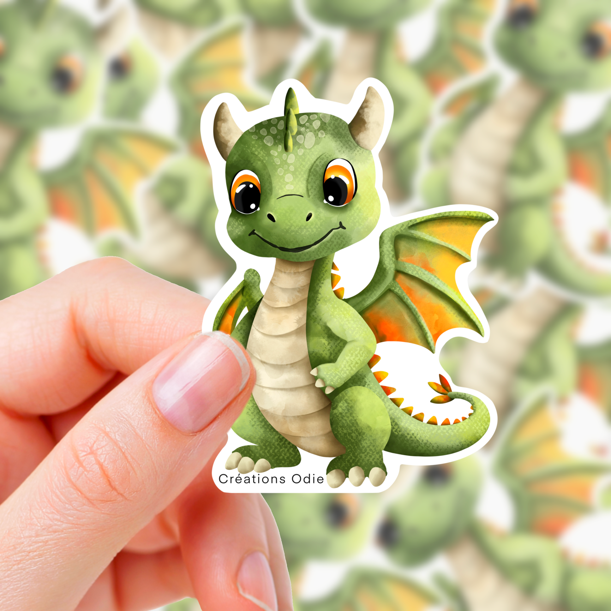 Autocollant vinyle Dragon - Autocollants - Créations Odie