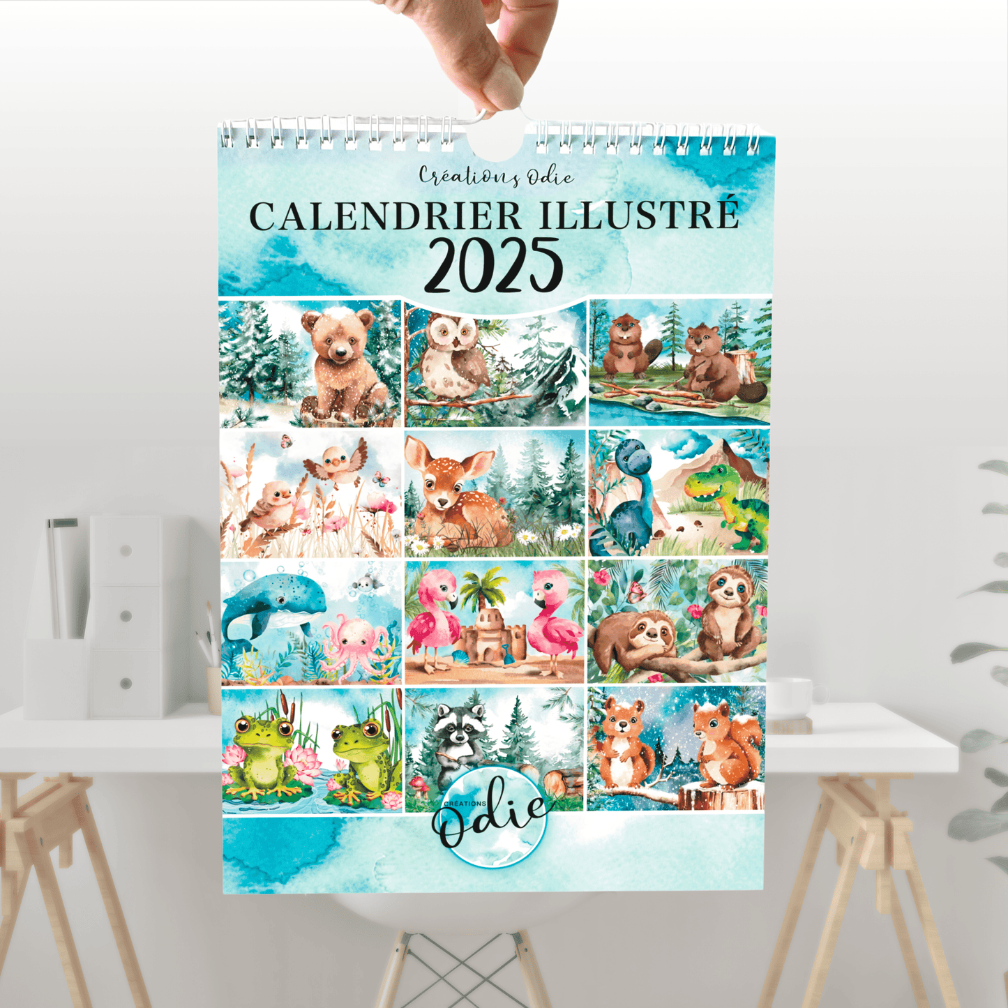 Calendrier mural - 2025 - Calendrier - Créations Odie