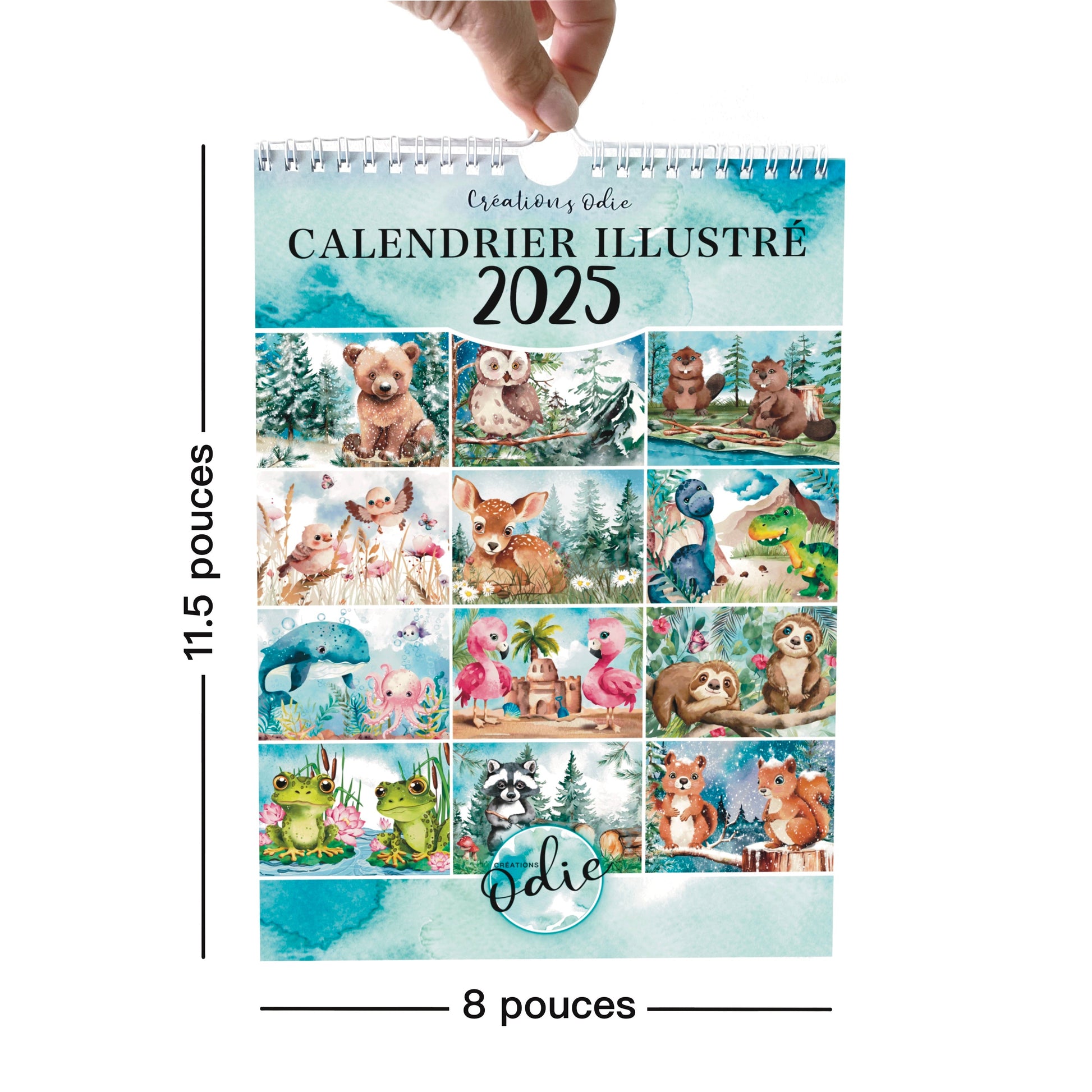 Calendrier mural - 2025 - Calendrier - Créations Odie