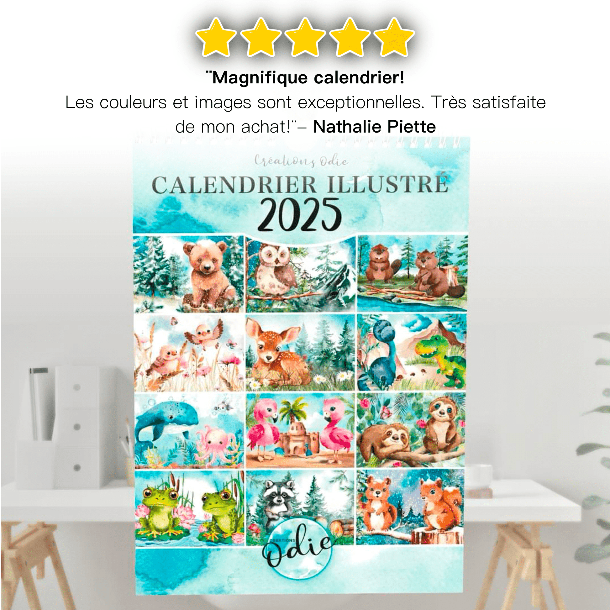 Calendrier mural - 2025 - Calendrier - Créations Odie