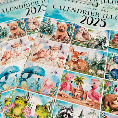 Calendrier mural - 2025 - Calendrier - Créations Odie