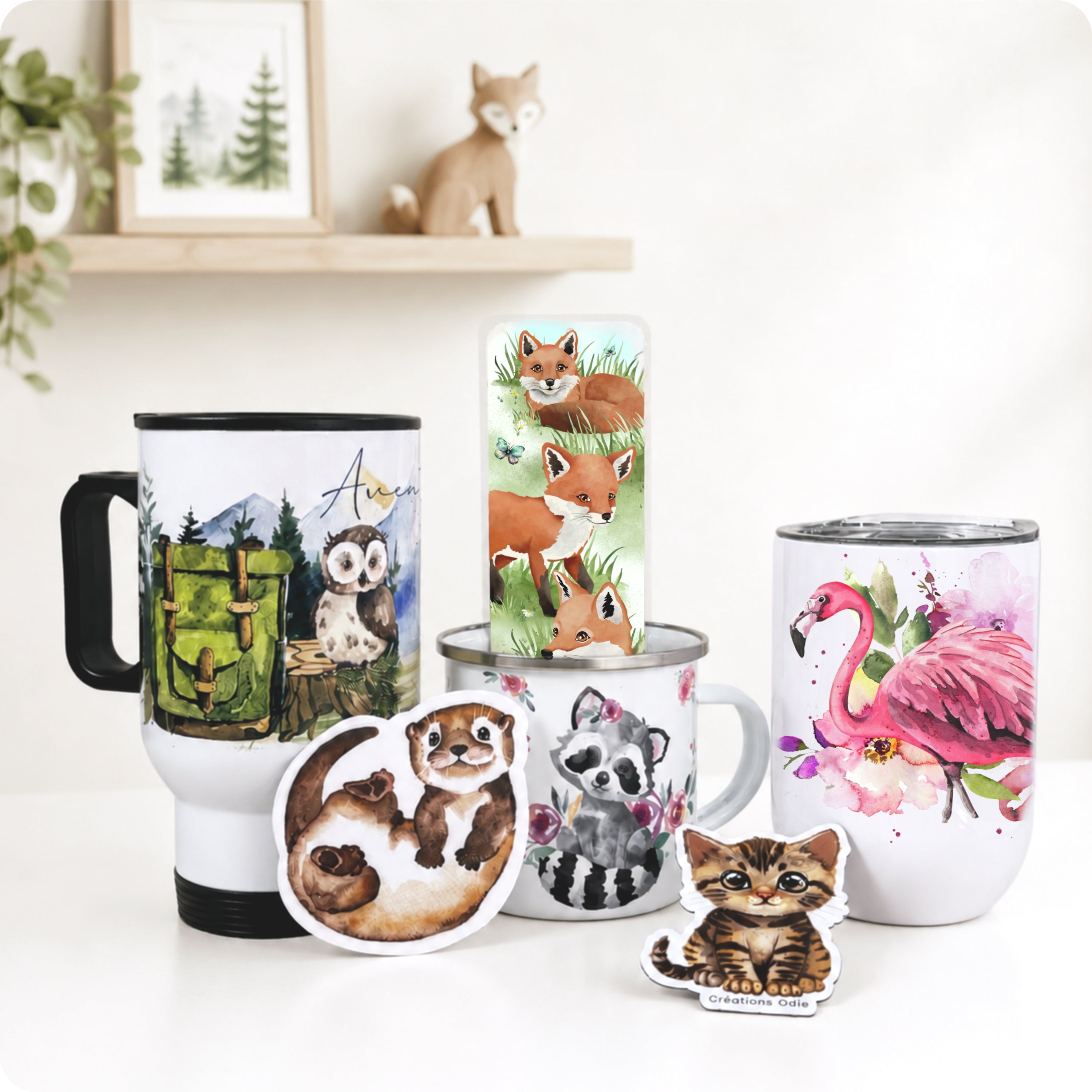 Idées cadeaux : signets, aimants, tasses et cartes personnalisés