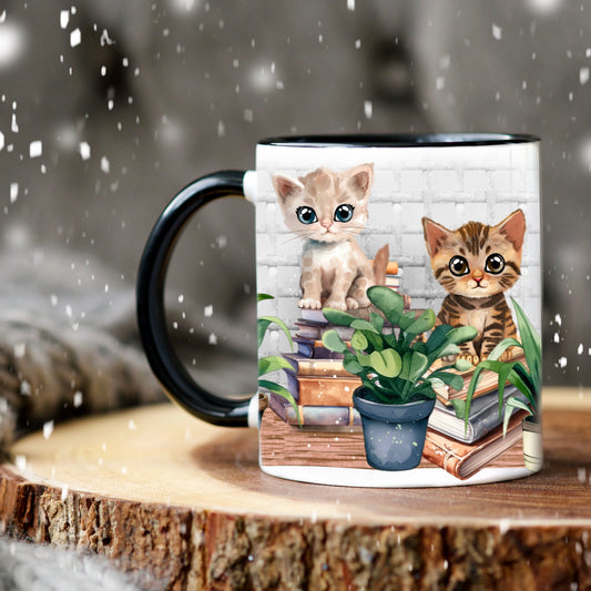 Tasse Les petits chats sur des livres
