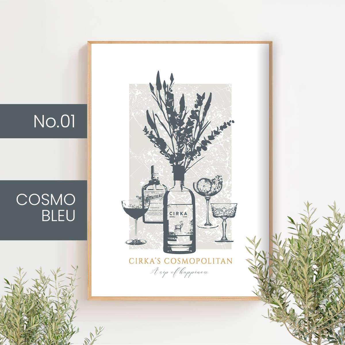 Cocktails classiques - bleu - Créations Odie