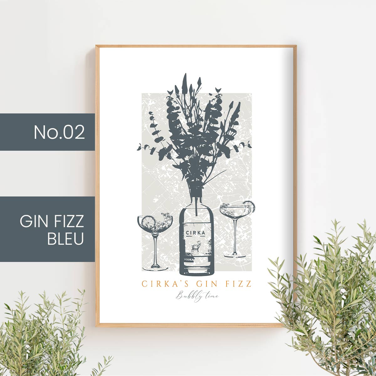 Cocktails classiques - bleu - Créations Odie
