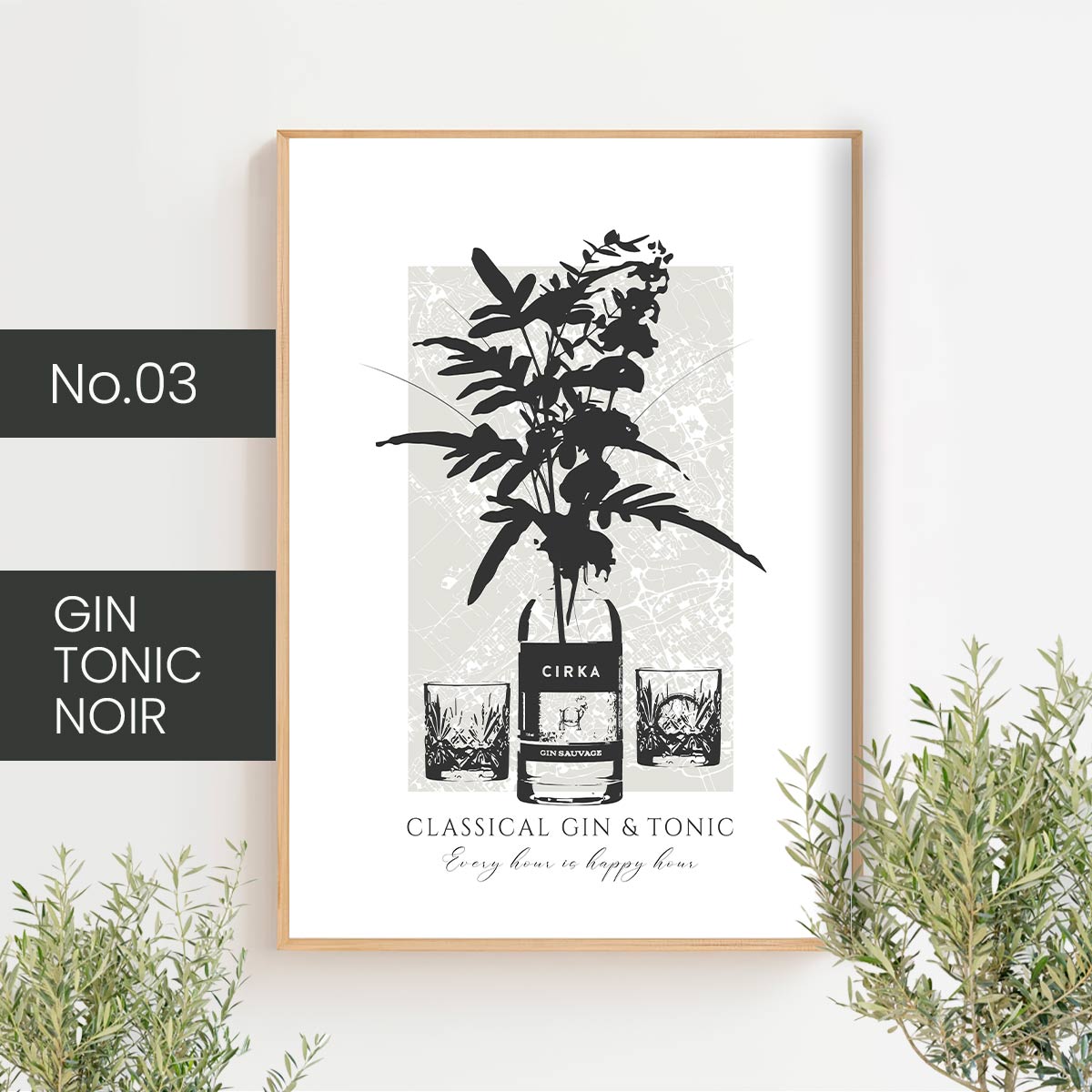 Cocktails classiques - noir - Créations Odie