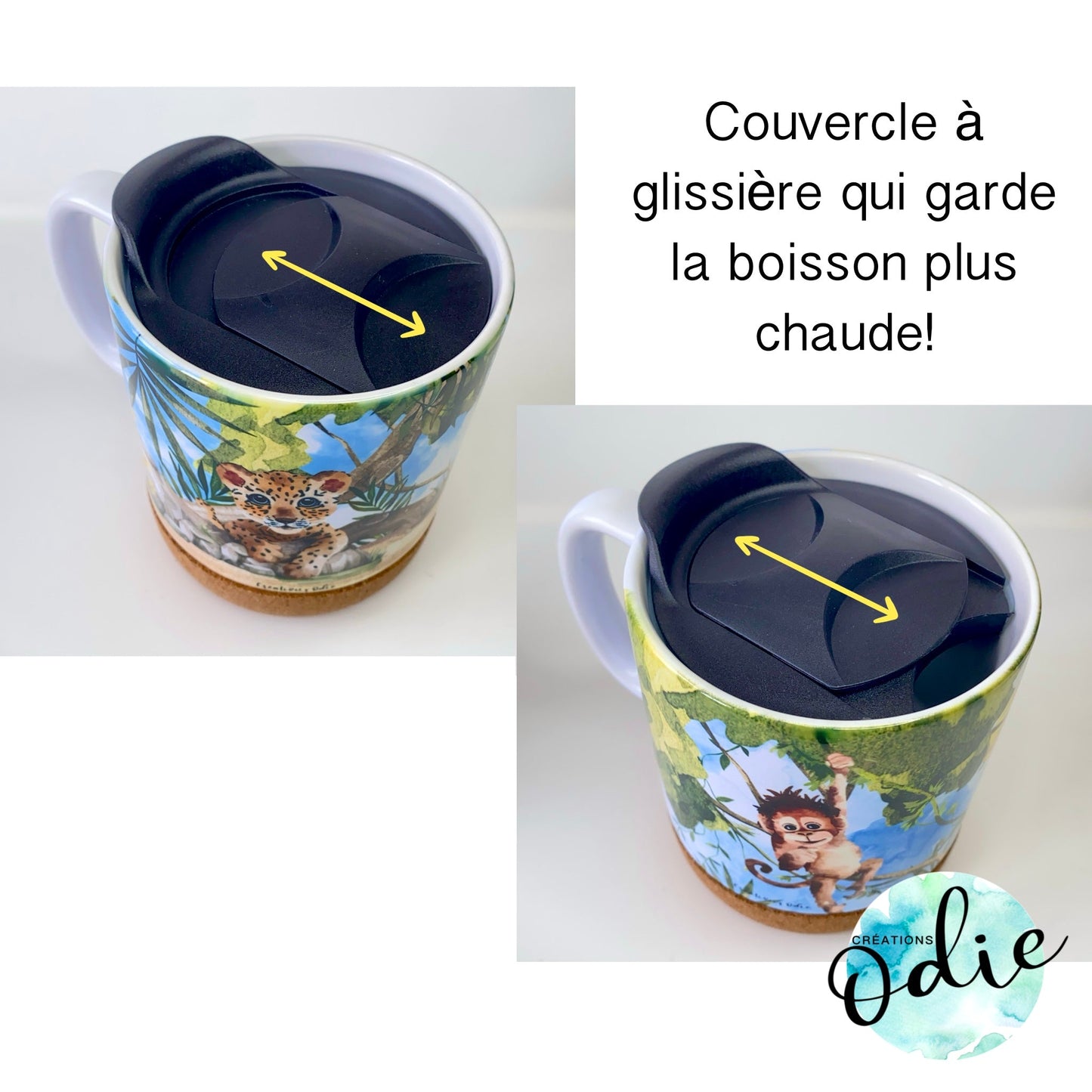 Collection La Jungle - Ensemble de 3 tasses - Tasse - Créations Odie