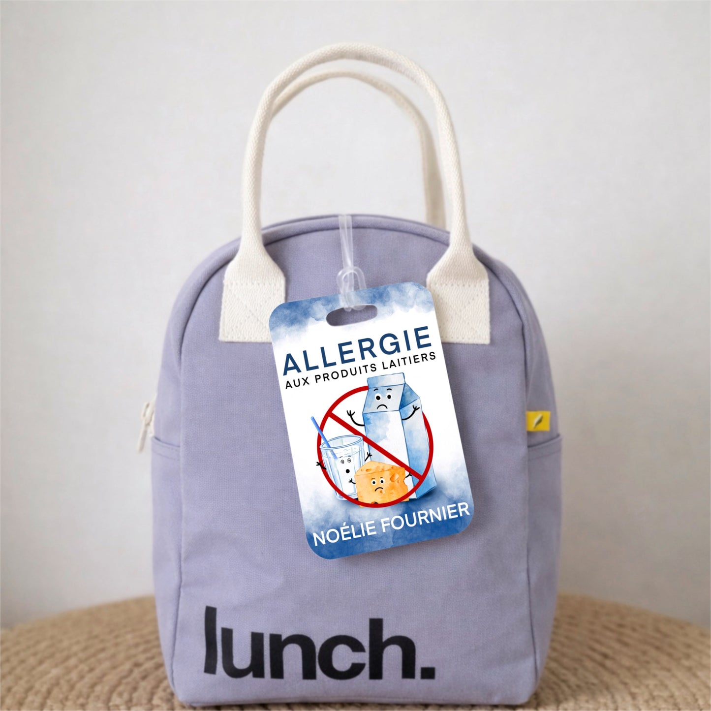 Étiquette d’alerte - Allergie aux produits laitiers - Créations Odie