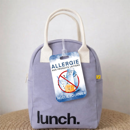 Étiquette d’alerte - Allergie aux produits laitiers - Créations Odie