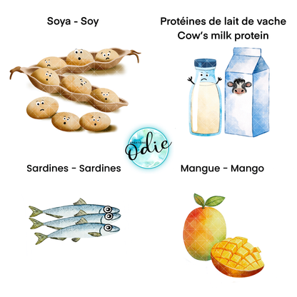 Étiquette d’alerte - Allergies multiples - Créations Odie