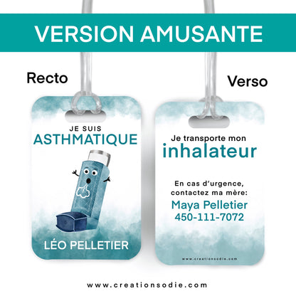 Étiquette d’alerte - Asthme - Créations Odie
