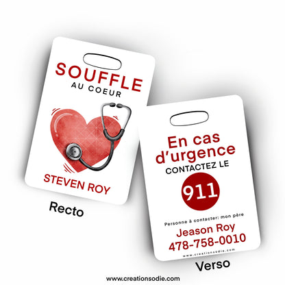 Étiquette d’alerte - Souffle au coeur - Créations Odie