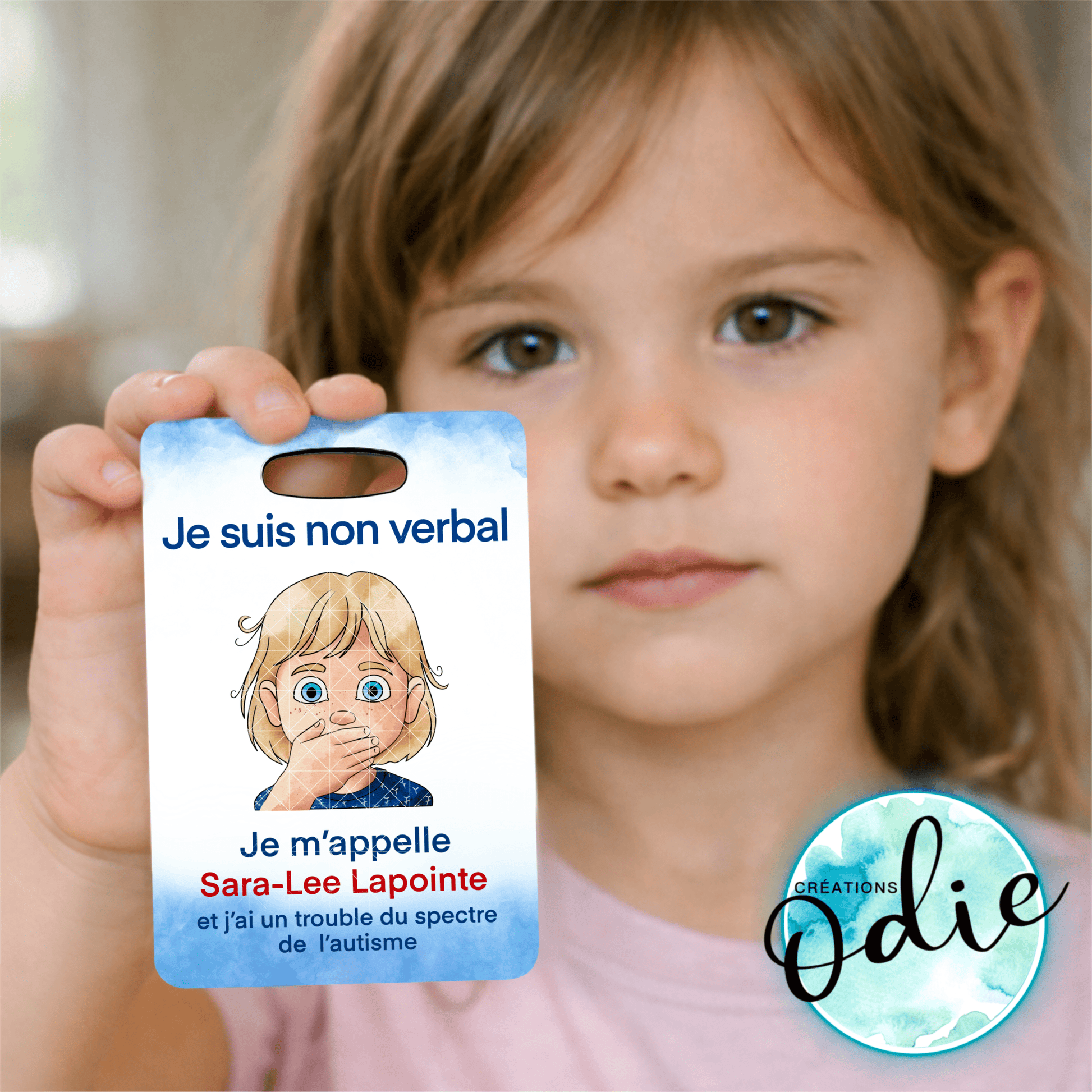 Étiquette d’alerte - TSA NON VERBAL - Créations Odie