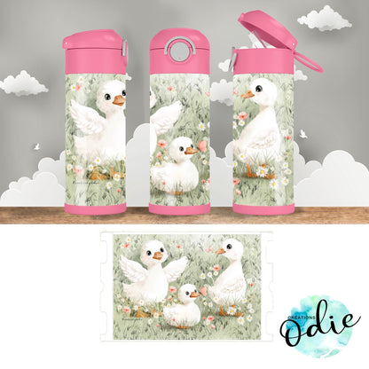 Gourde thermos - Les petites oies - Verre isotherme - Créations Odie