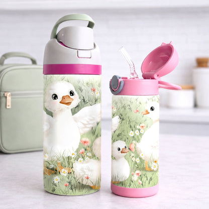 Gourde thermos - Les petites oies - Verre isotherme - Créations Odie