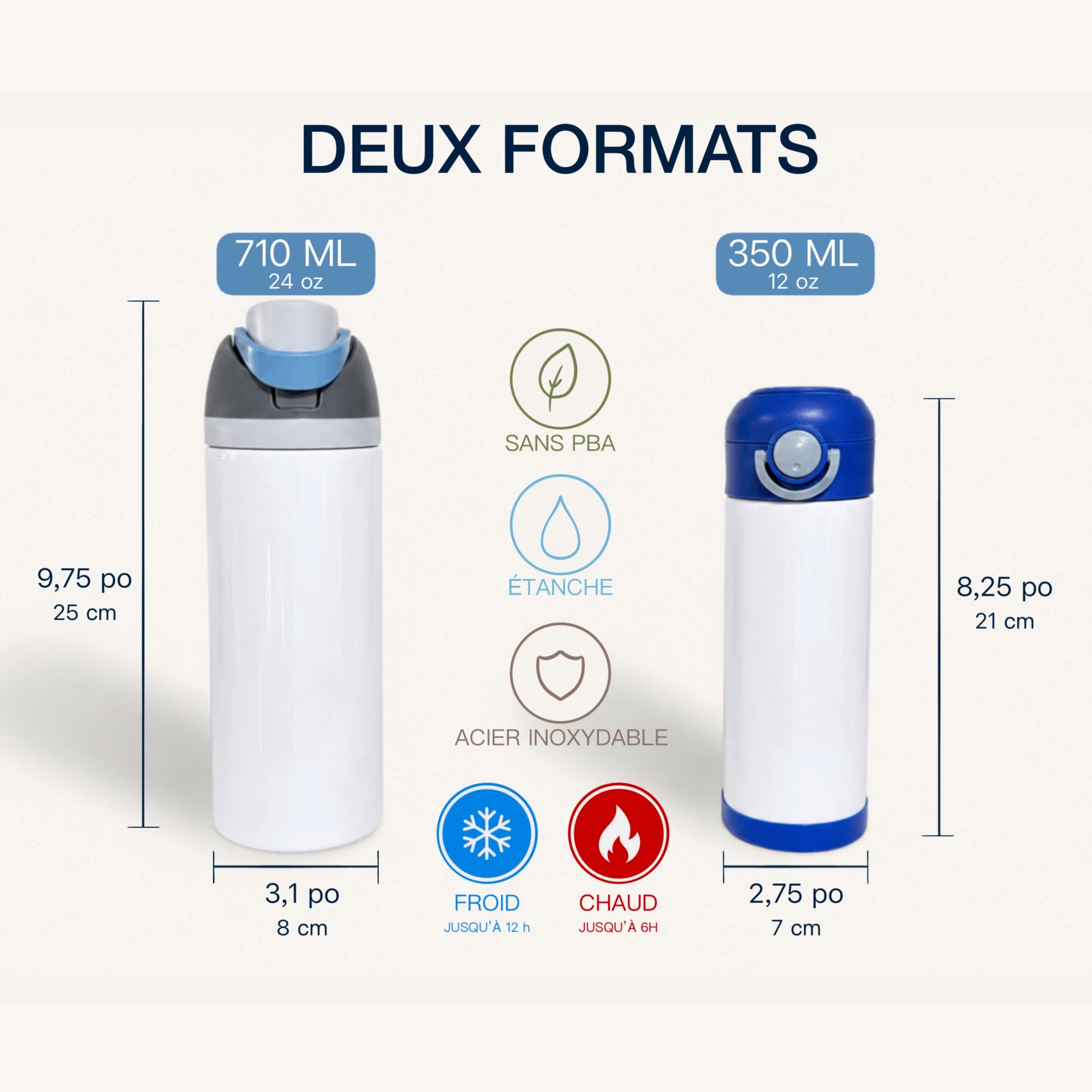 Gourde thermos - Les petites oies - Verre isotherme - Créations Odie