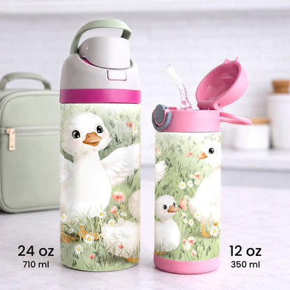 Gourde thermos - Les petites oies - Verre isotherme - Créations Odie
