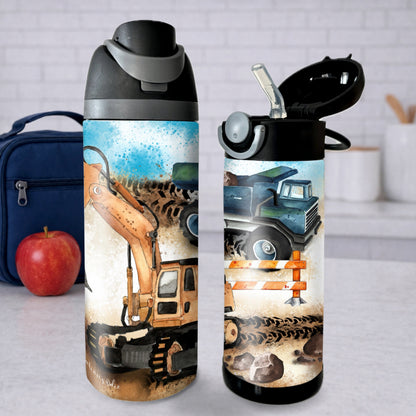 Gourde thermos - Machineries - Verre isotherme - Créations Odie