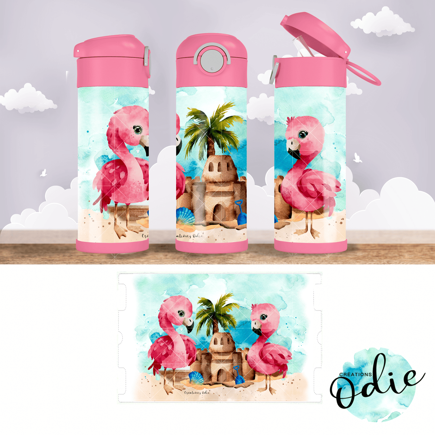 Gourdes thermos 12 oz - Créations Odie