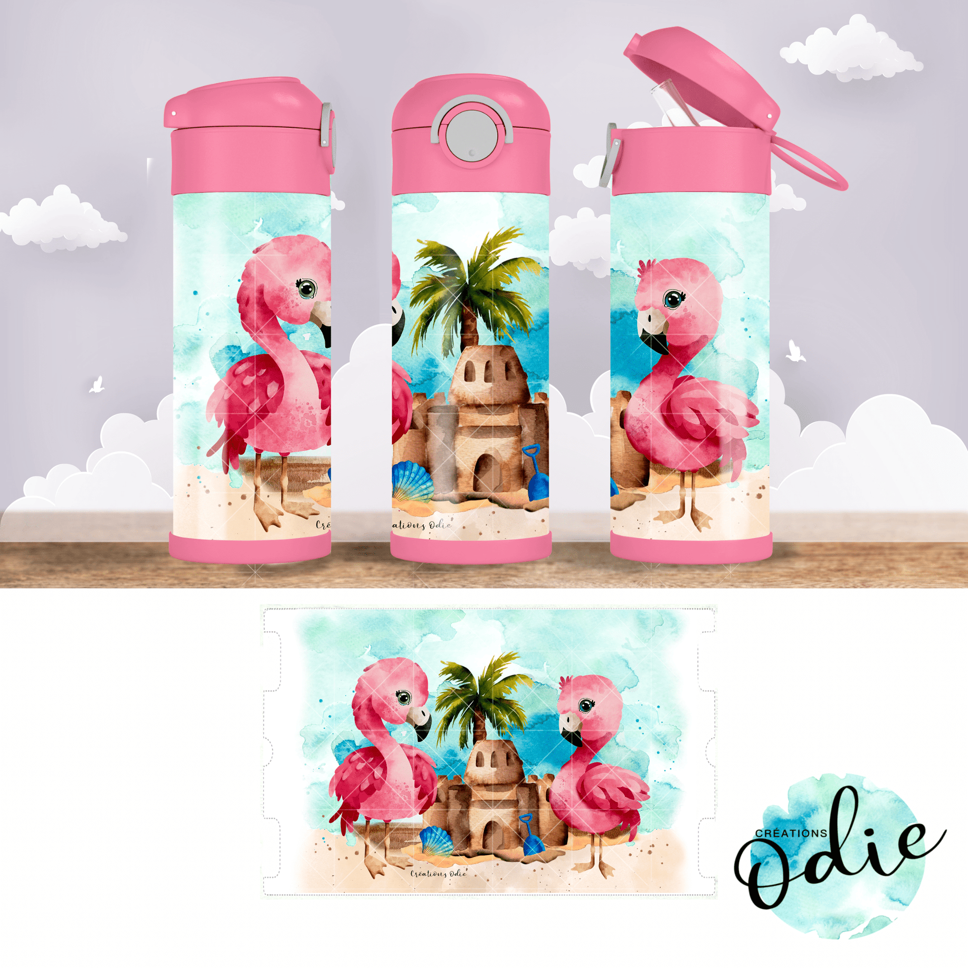Gourdes thermos 12 oz - Créations Odie