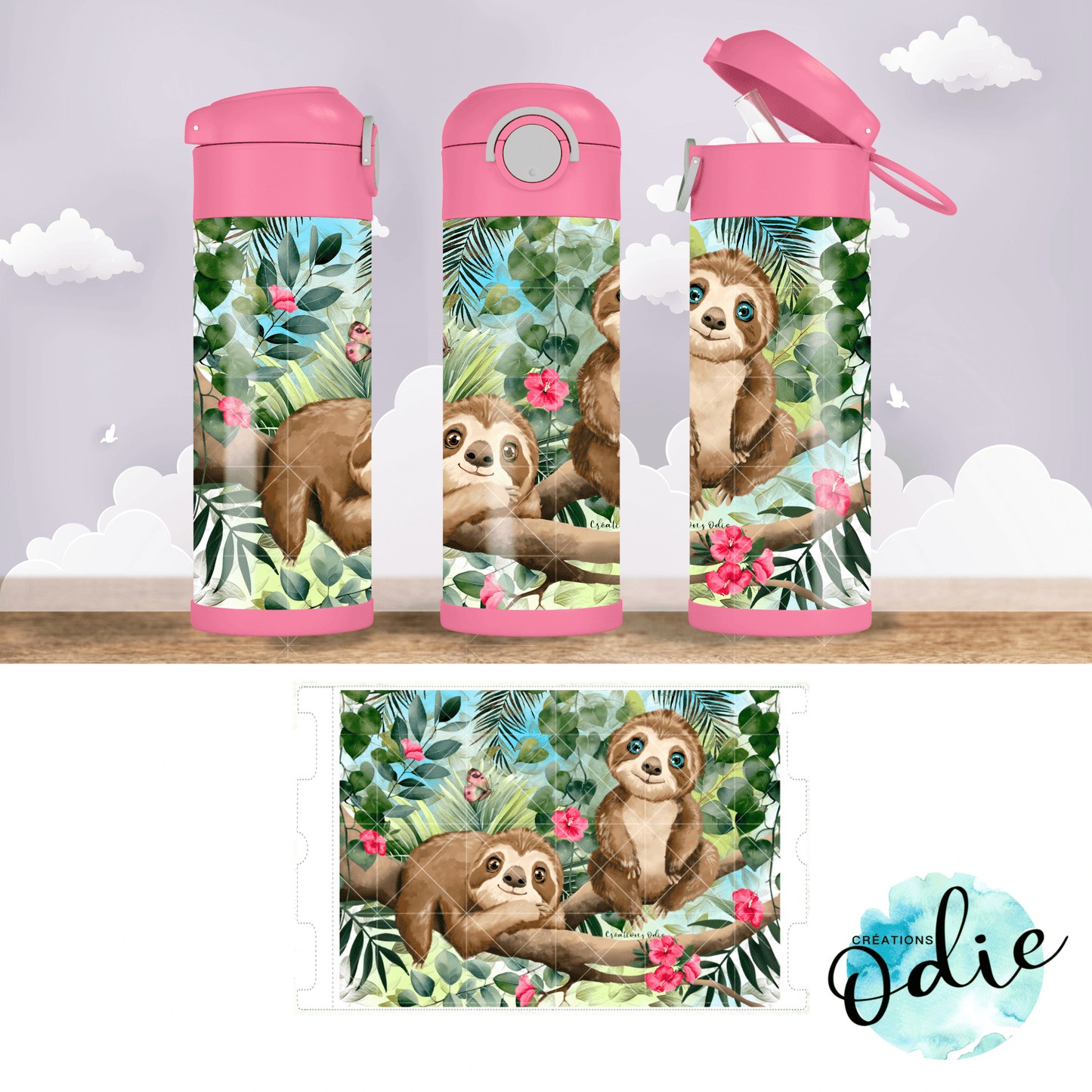 Gourdes thermos 12 oz - Créations Odie