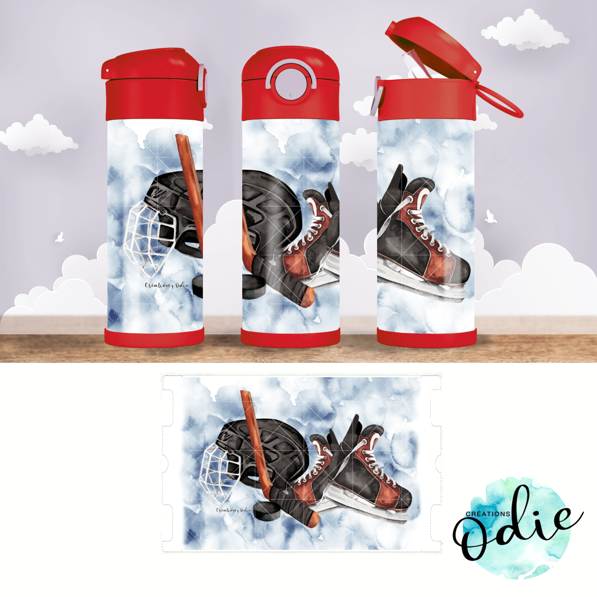 Gourdes thermos 12 oz - Créations Odie