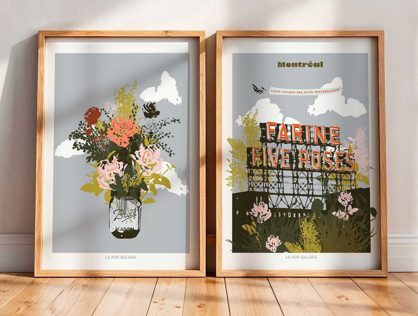 Montréal Pot Mason & Fives Roses en fleurs - Créations Odie