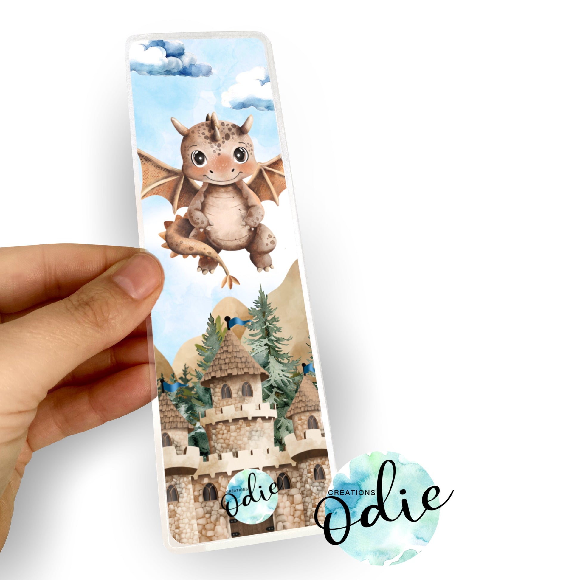Signet - Petit dragon beige - Signet - Créations Odie
