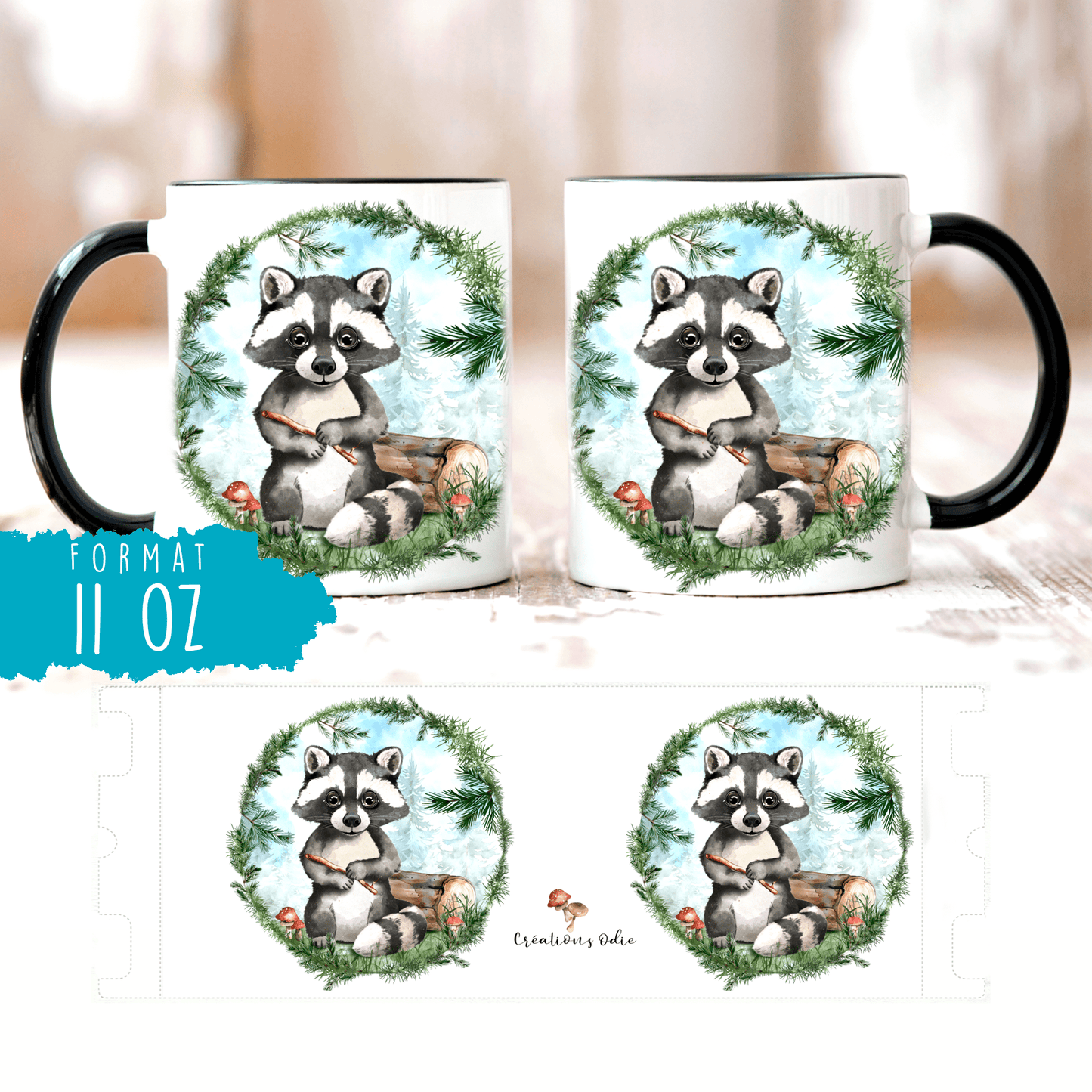 Tasse Raton de la forêt - Tasse - Créations Odie