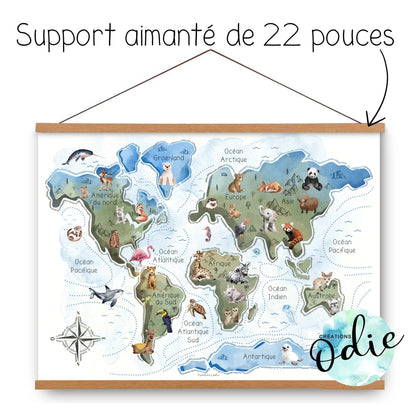 Affiche - Carte du monde - Affiche - Créations Odie