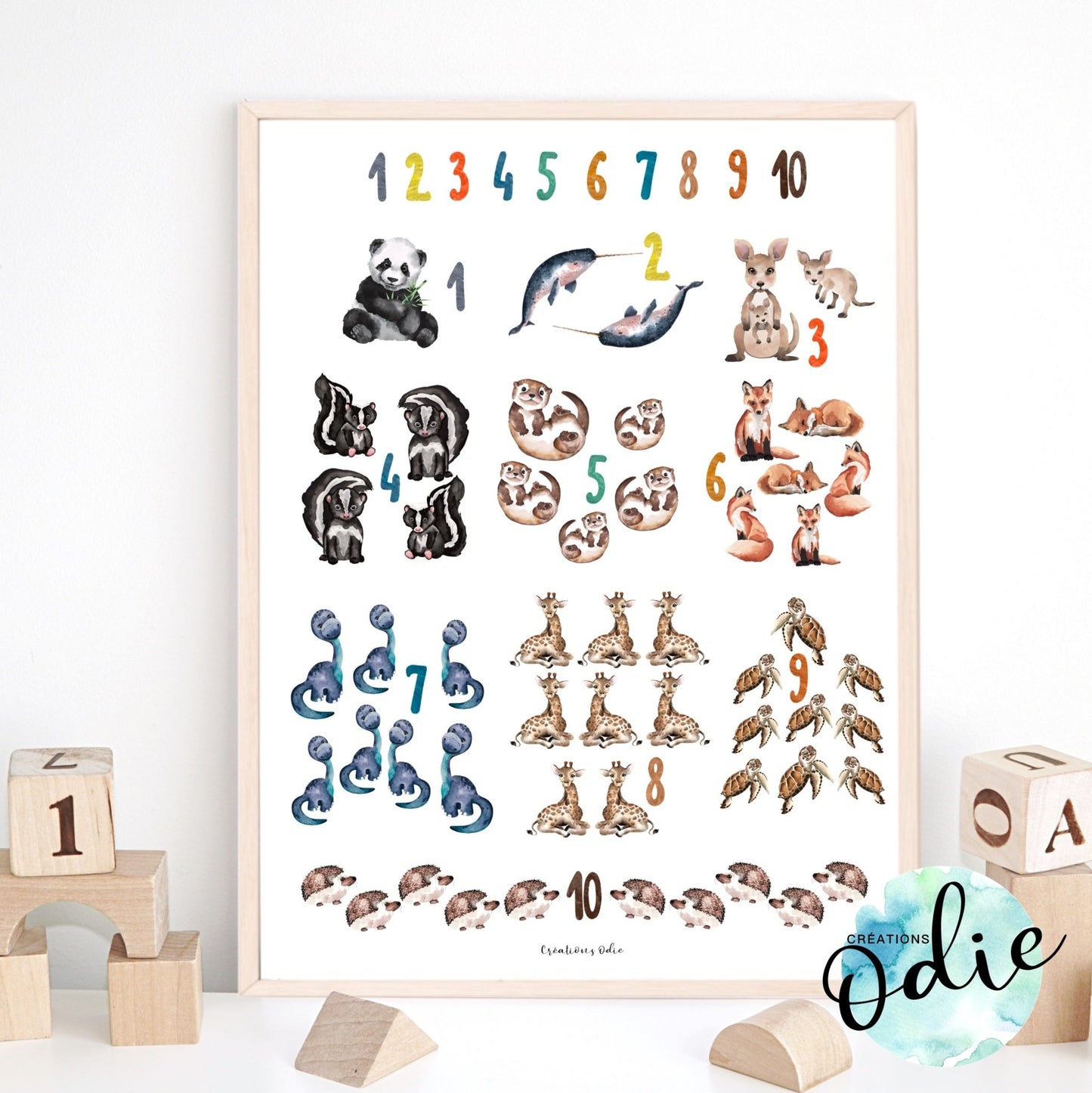 Affiche - Abécédaire 16 X 20 pouces - Vinyle souple & résistant - Affiche - Créations Odie