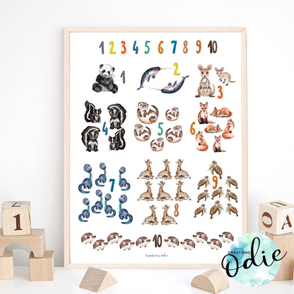 Affiche - Abécédaire 16 X 20 pouces - Vinyle souple & résistant - Affiche - Créations Odie