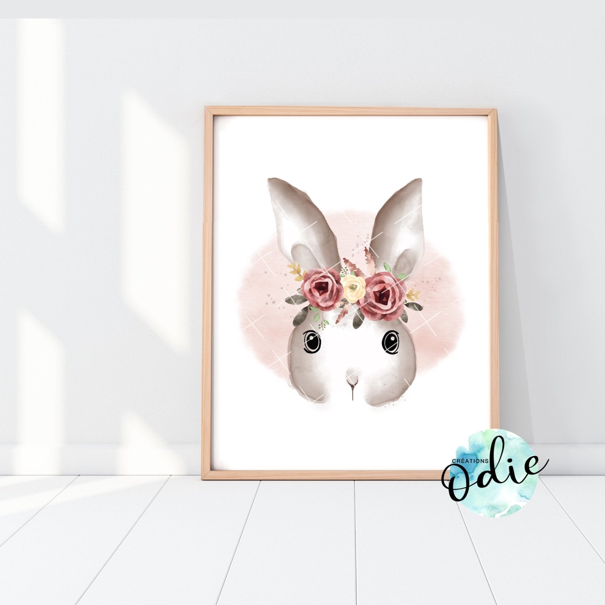 Affiche - Lapinette rose - Affiche - Créations Odie