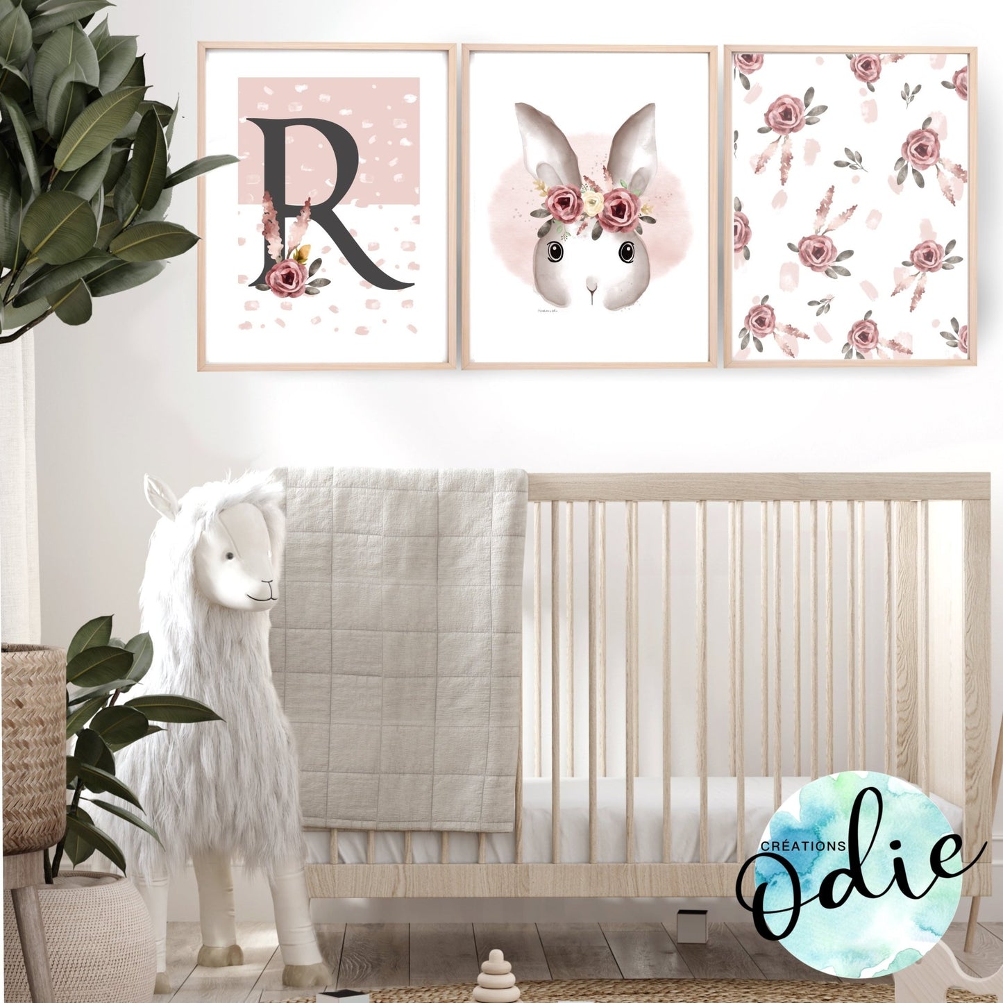 Affiche - Lapinette rose - Affiche - Créations Odie