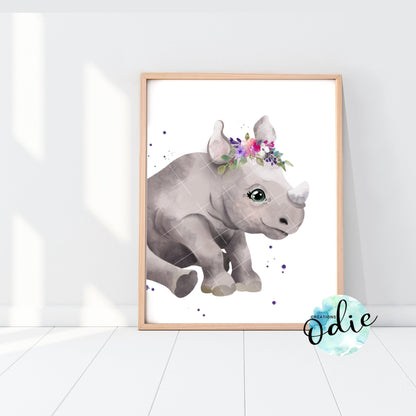 Affiche - Mignons Rhinos - Affiche - Créations Odie