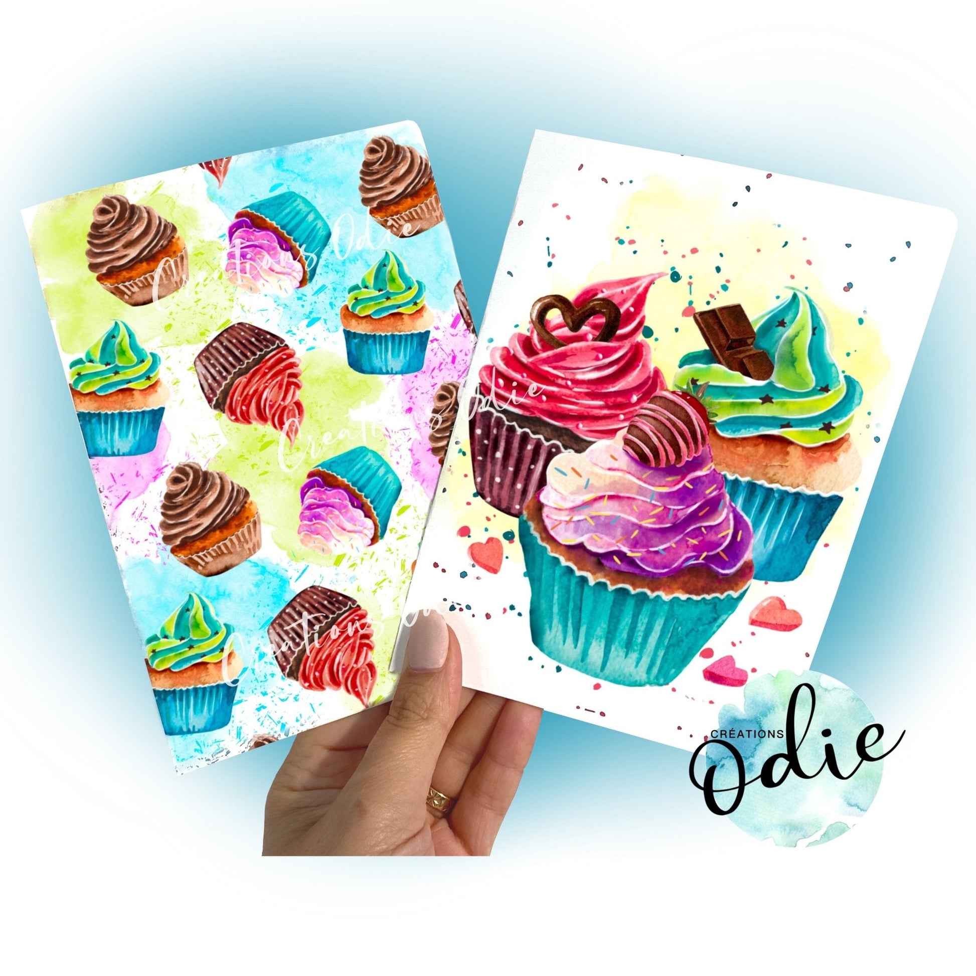 Carte - Cupcakes 2 - Carte de voeux - Créations Odie