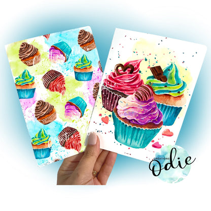 Carte - Cupcakes - Carte de voeux - Créations Odie