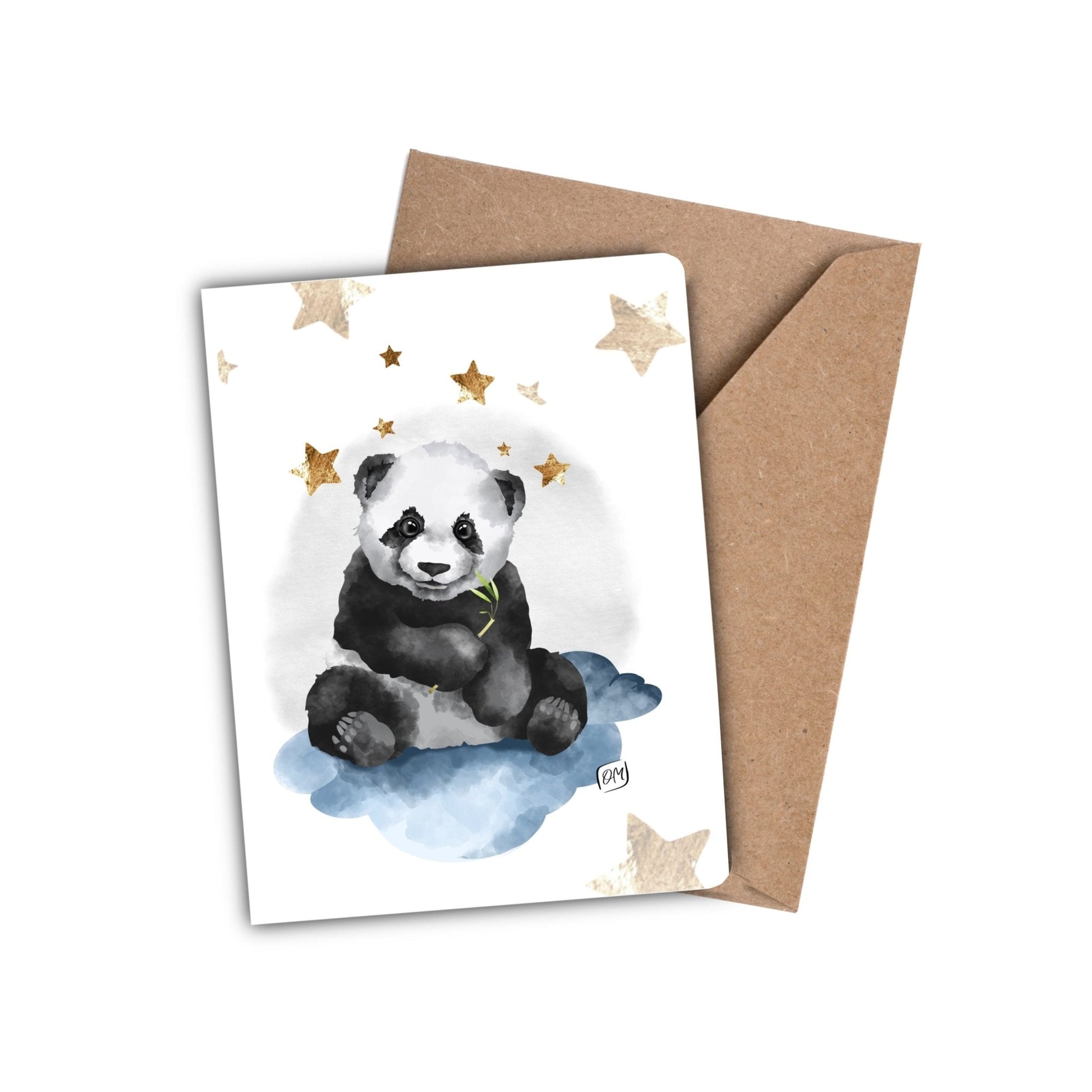 Carte - Panda - Carte de voeux - Créations Odie