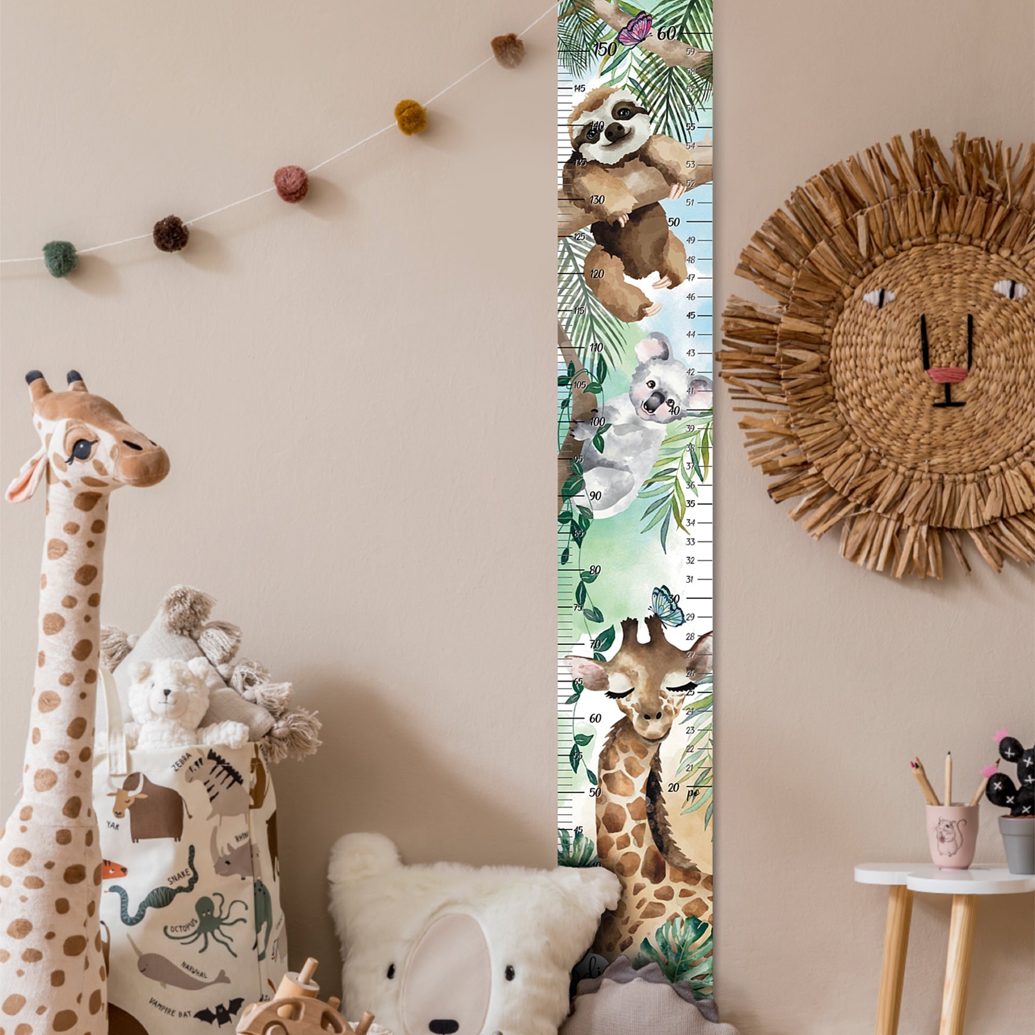 Échelle de croissance Jungle du paresseux - Imparfaite #3 - Affichette ne pas toucher - Créations Odie