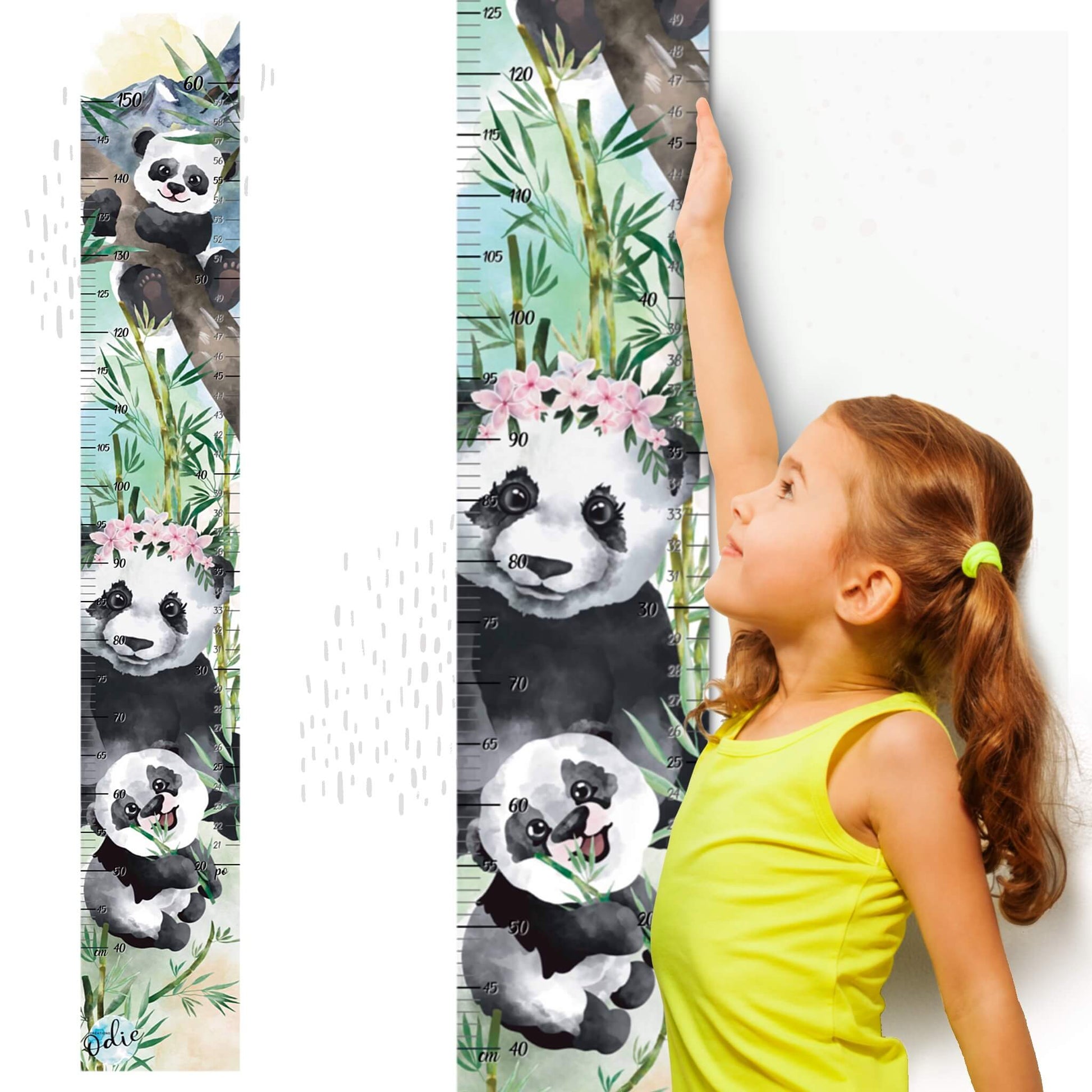 Échelle de croissance - Mignons Panda - Échelle - Créations Odie