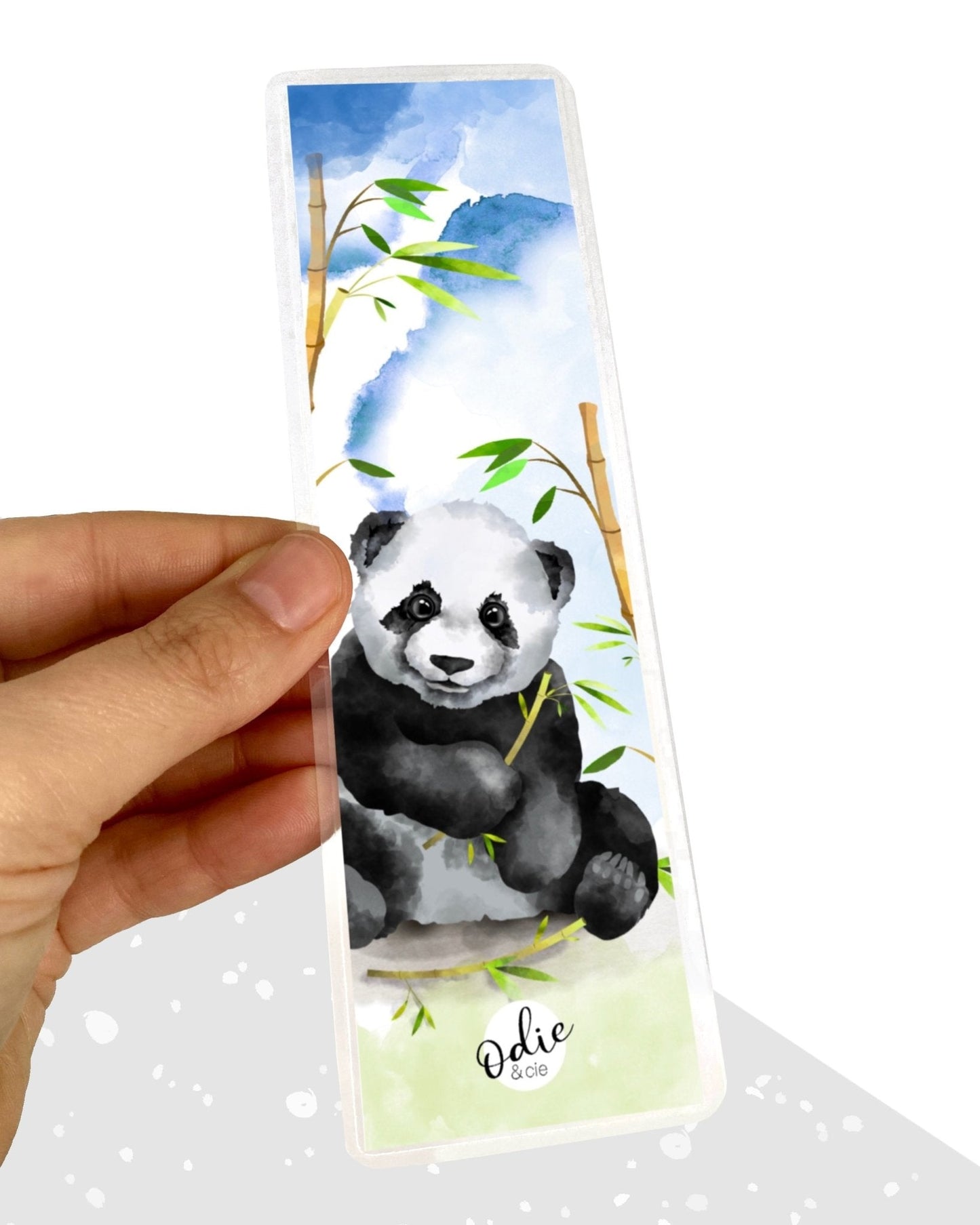 Signet - Petit panda avec du bambou - Signet - Créations Odie