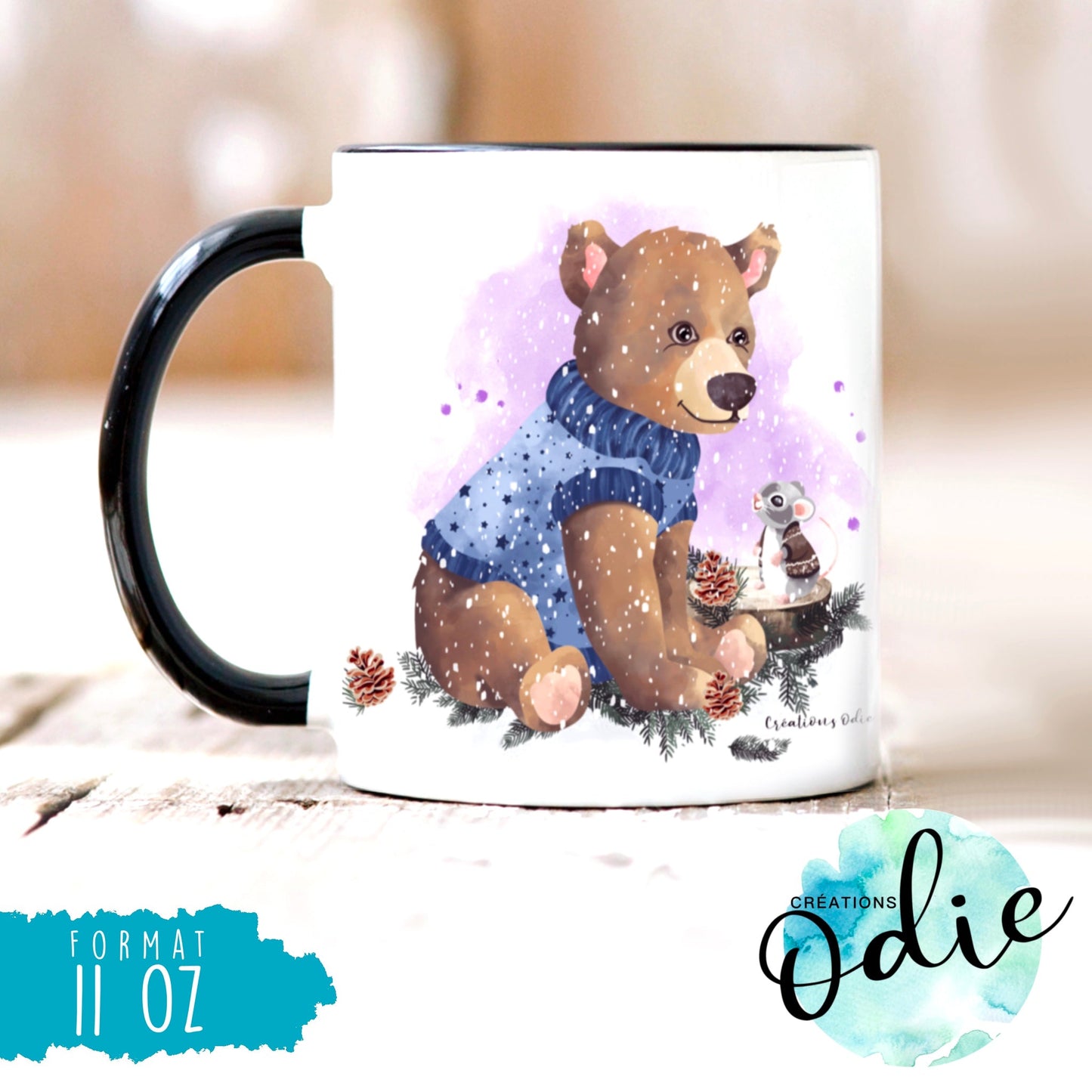 Tasse Ourson dans les bois - Tasse - Créations Odie